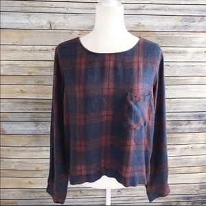 Anthropologie Cloth & stone plaid shirt